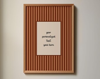 Vintage Stripe Custom Text Poster, Personalized Quote Print, Custom Song Lyrics Art, Typography Gift