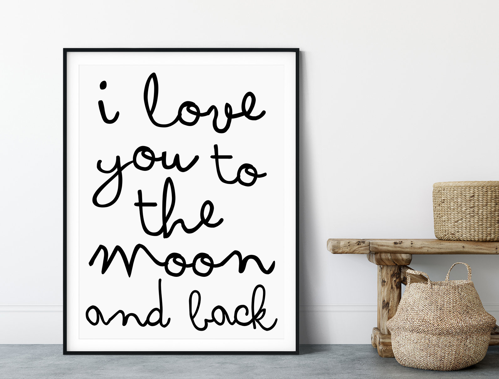 I Love You To The Moon And Back Nursery Wall Art Nursery Etsy