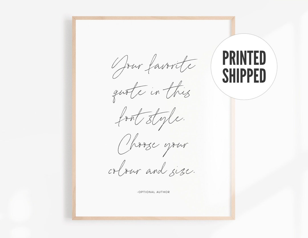 Custom Quote Print Handwriting Wall Art Living Room Wall Etsy