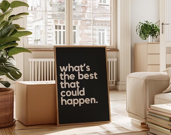 Motivational Quote Poster: Minimalist Typography Wall Art, Framed or Unframed