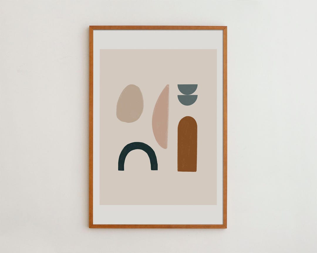 Abstract Wall Art Mid Century Modern Art Geometric Art Print Bohemian ...
