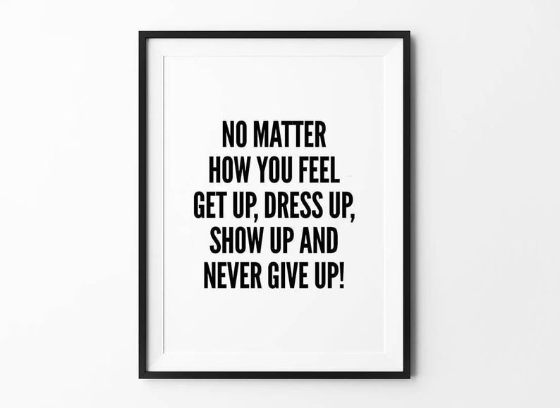 Minimalist Typography Wall Art Decor - High Quality Framed Art Print