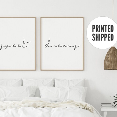 Be Still Print Set of 2 Wall Art Above Bed Decor Bedroom Etsy