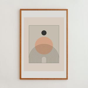 Minimalist Geometric Art Print: Nordic Home Decor