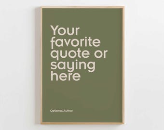 Personalized Wall Quote – Customizable Poster Print for Modern Home Decor