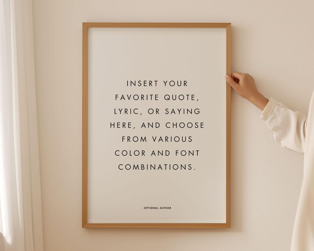 Personalized Gift Quote Wall Art Print Custom Lyric or Phrase Wall