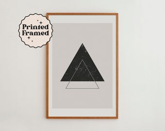 Geometric Wall Art Prints Minimalist Poster Inspirational Geometric Art Triangle Prints Black and White Art Wall Decor Modern Art