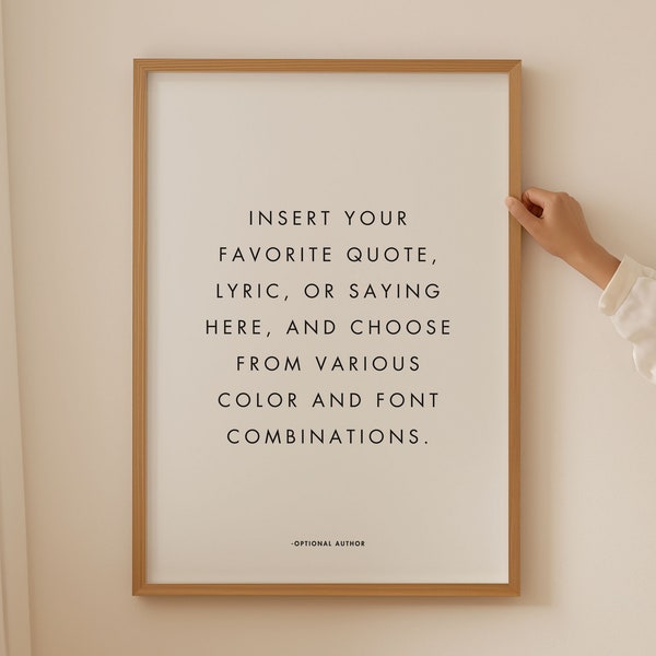 Custom Quotes Framed Decor Wall Art Etsy