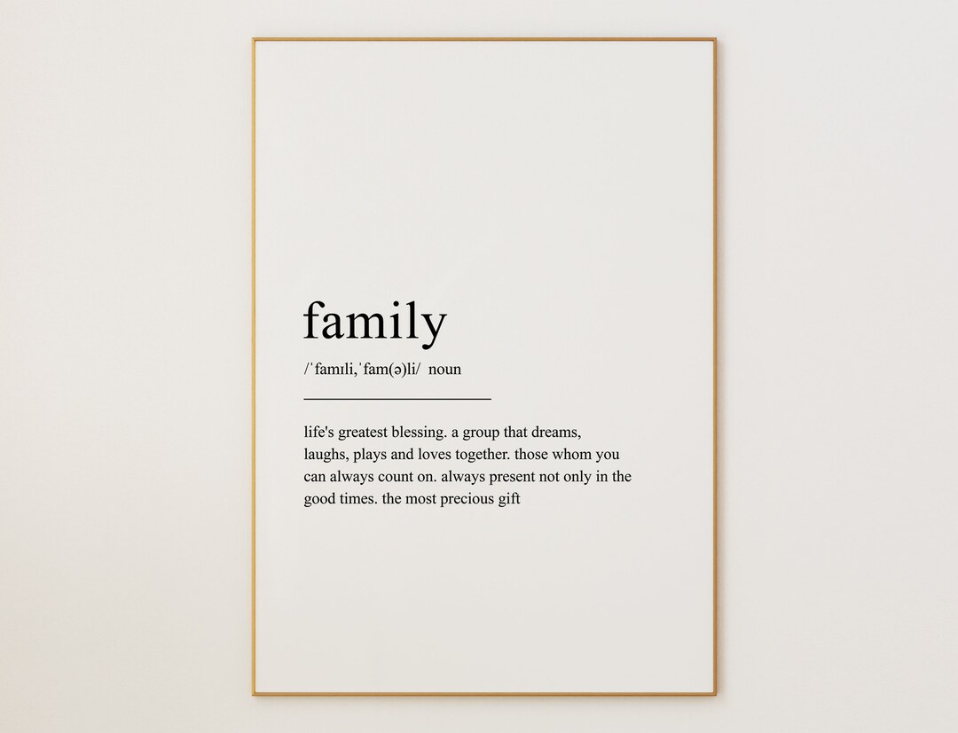 Typography Wall Decor Printable Black and White Definition Etsy