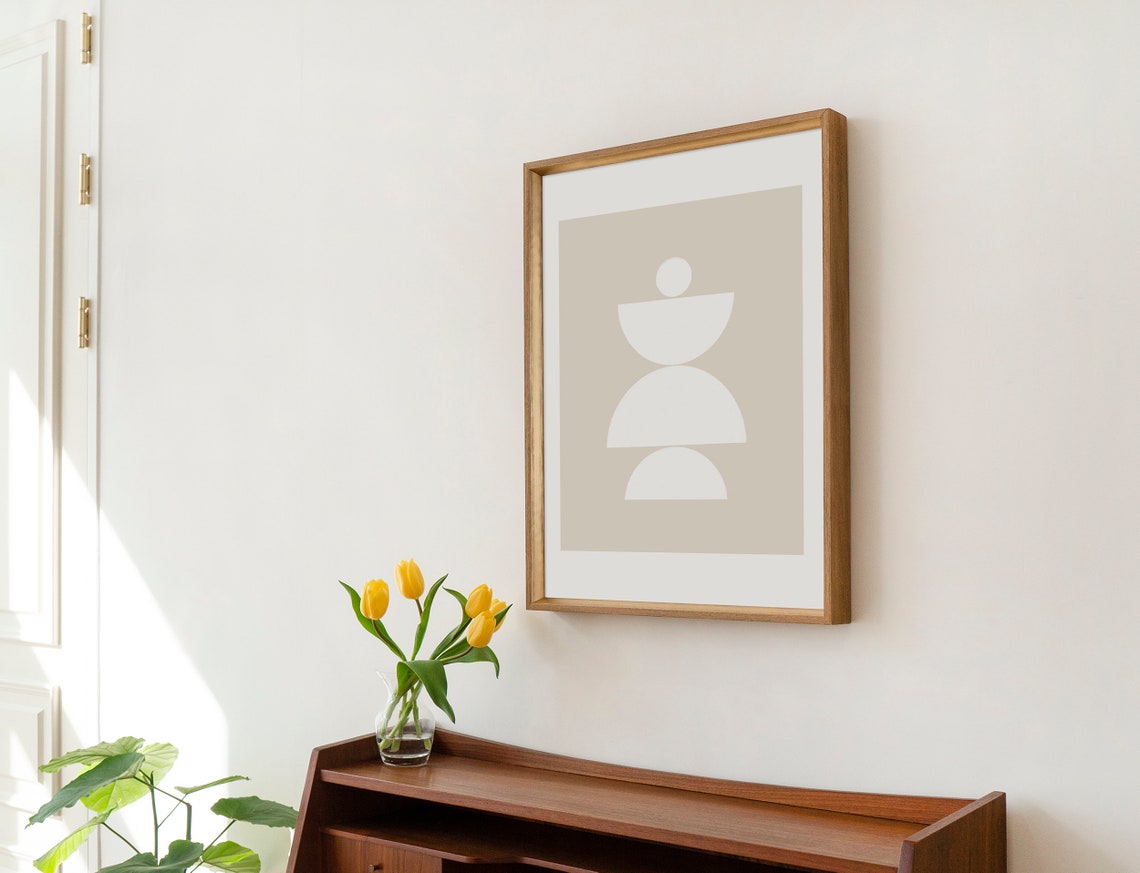 Abstract Wall Art Neutral Colors Minimalist Art Poster Etsy
