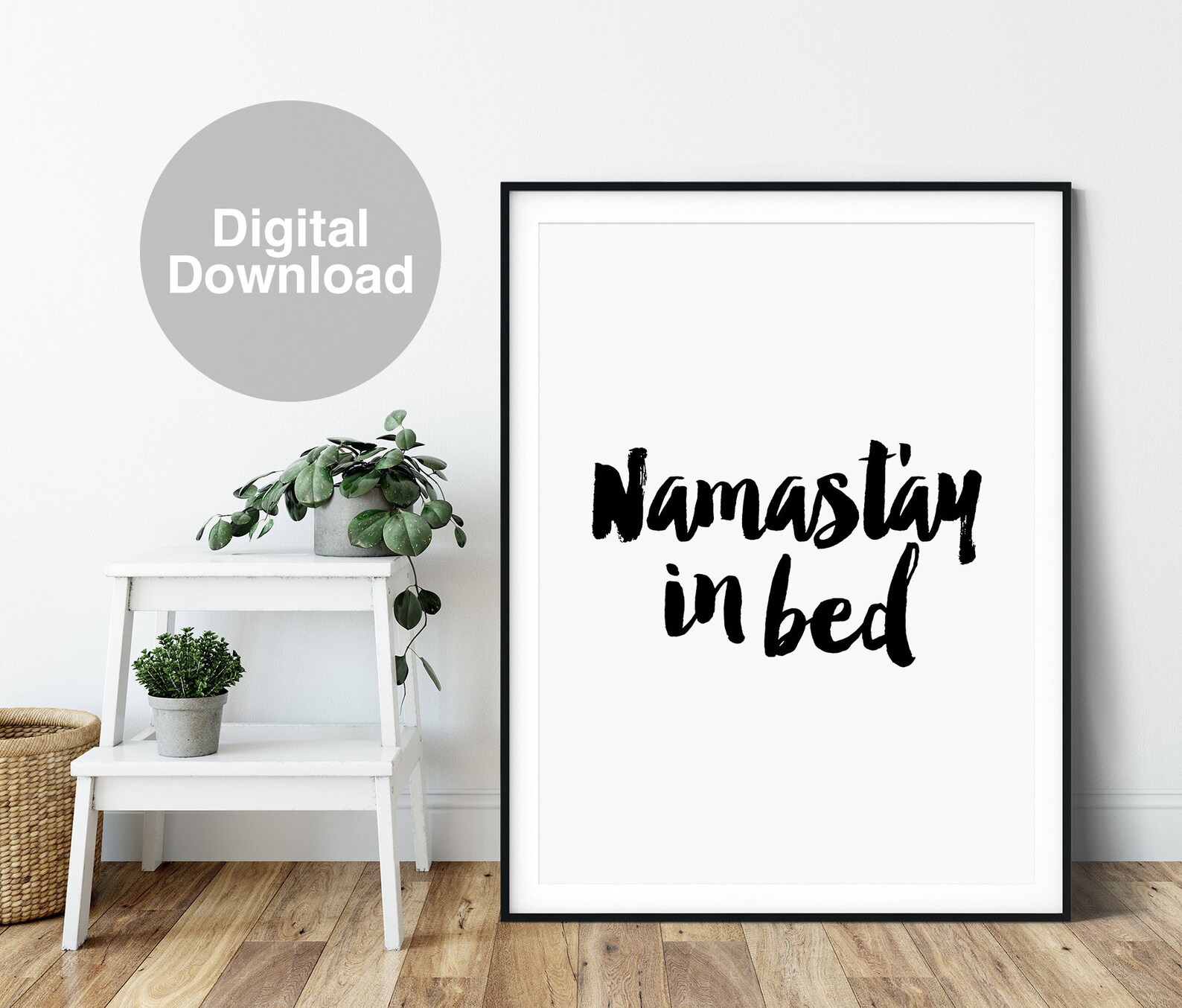Namaste in Bed Digital Download Printable Wall Art - Etsy
