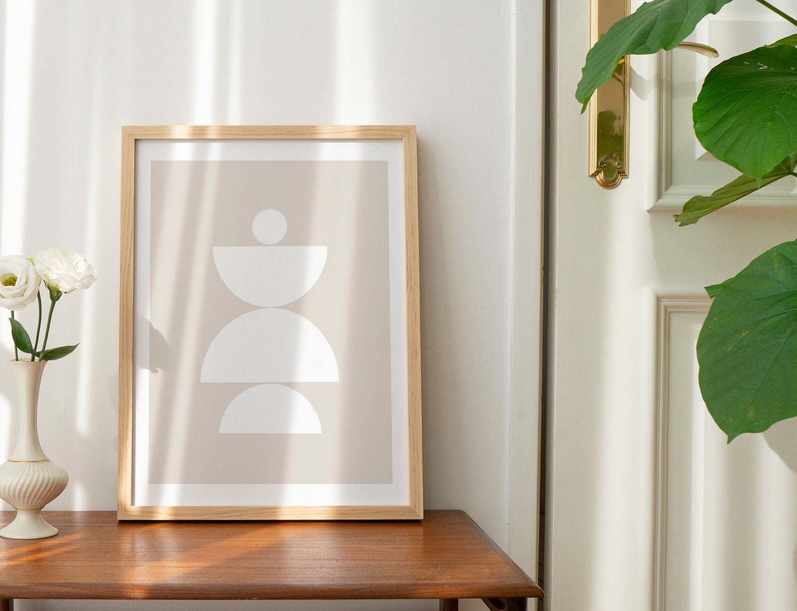 Abstract Wall Art Neutral Colors Minimalist Art Poster Etsy