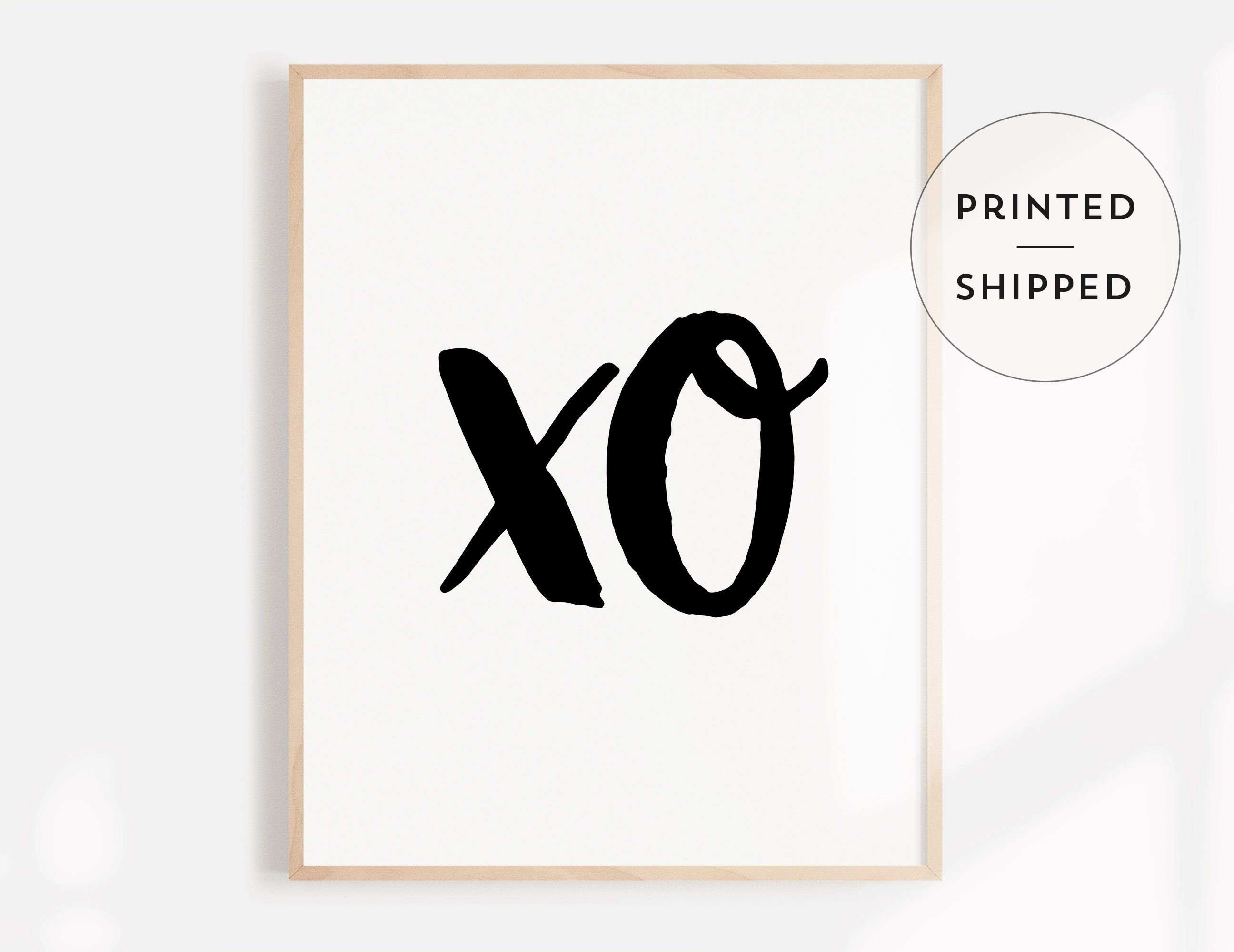 XO Wall Art Xoxo Xo Print Typography Print Minimalist Etsy