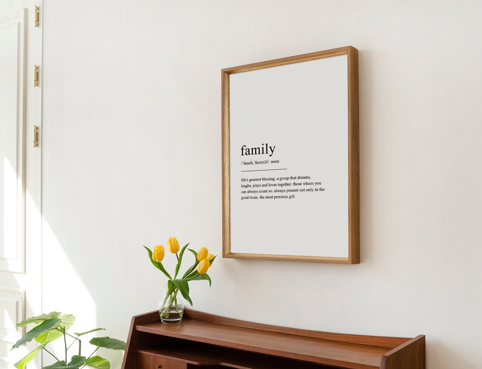 Family Definition Wall Art Black and White Print Etsy