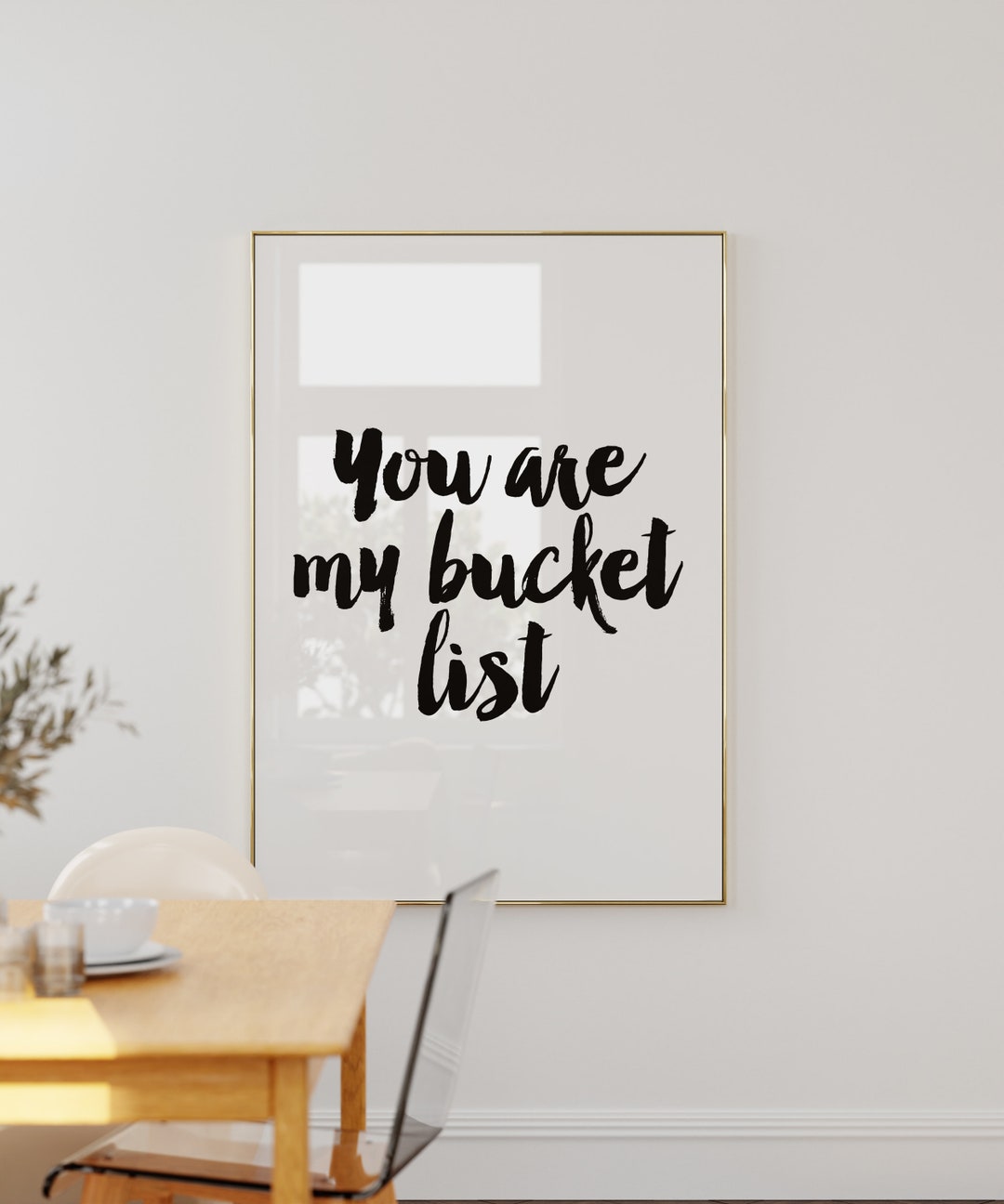 You Are My Bucket List Typography Art Print Black and Etsy