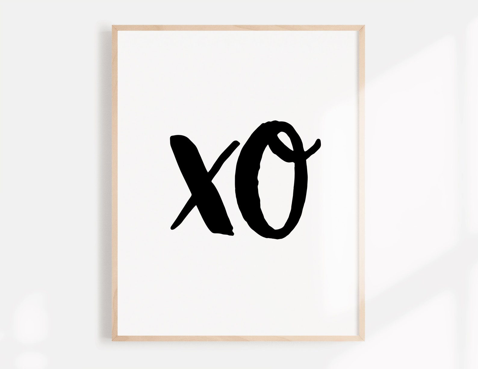 XO Wall Art Xoxo Xo Print Typography Print Minimalist Etsy