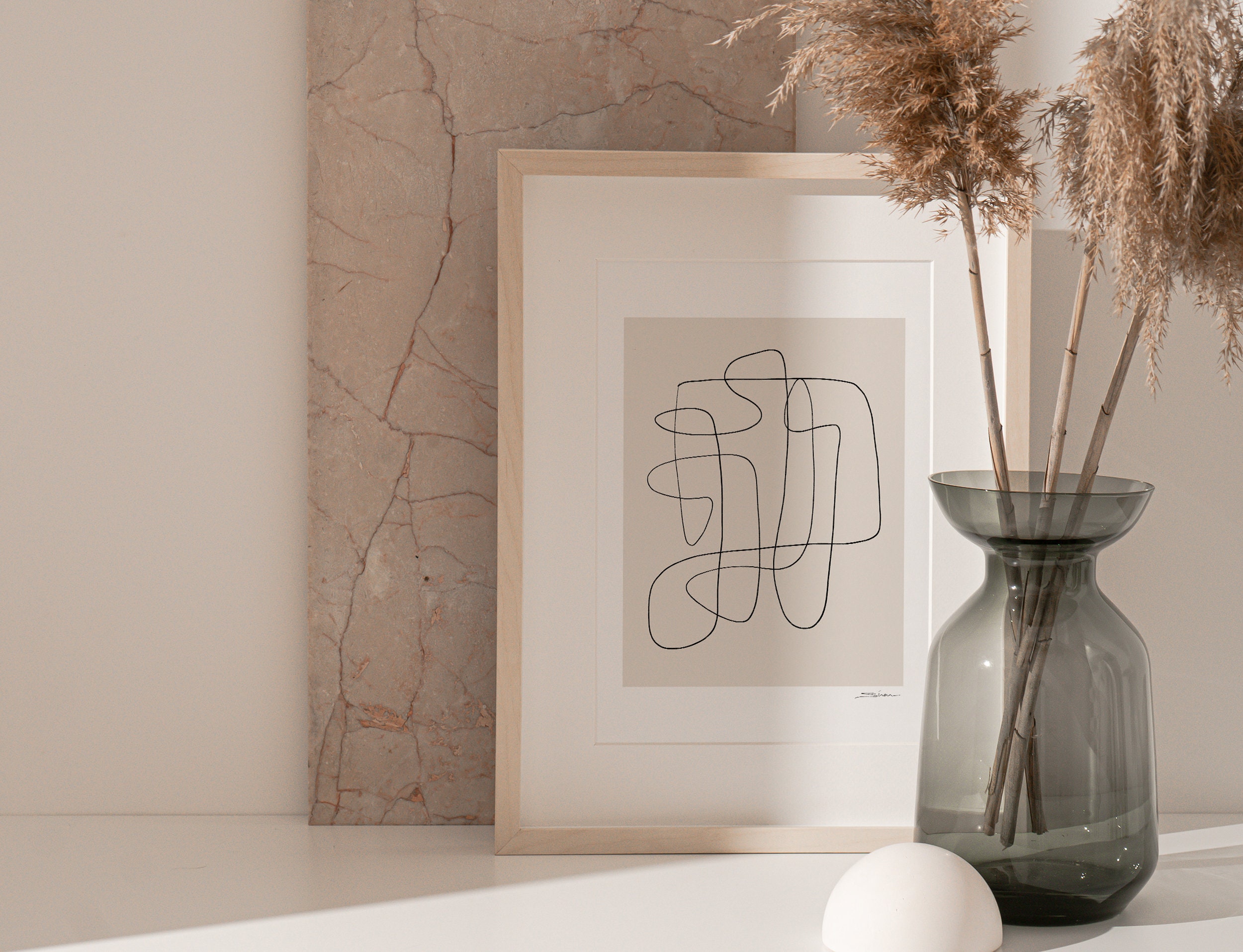 Line Drawing Print Abstract Wall Art Original Artwork Print | Etsy