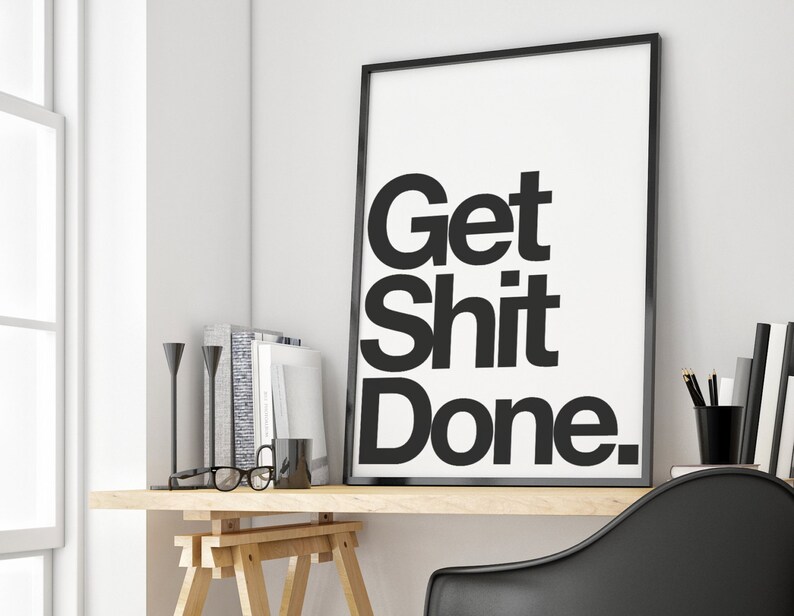 Typography Print Quote Prints Motivational Poster image 1