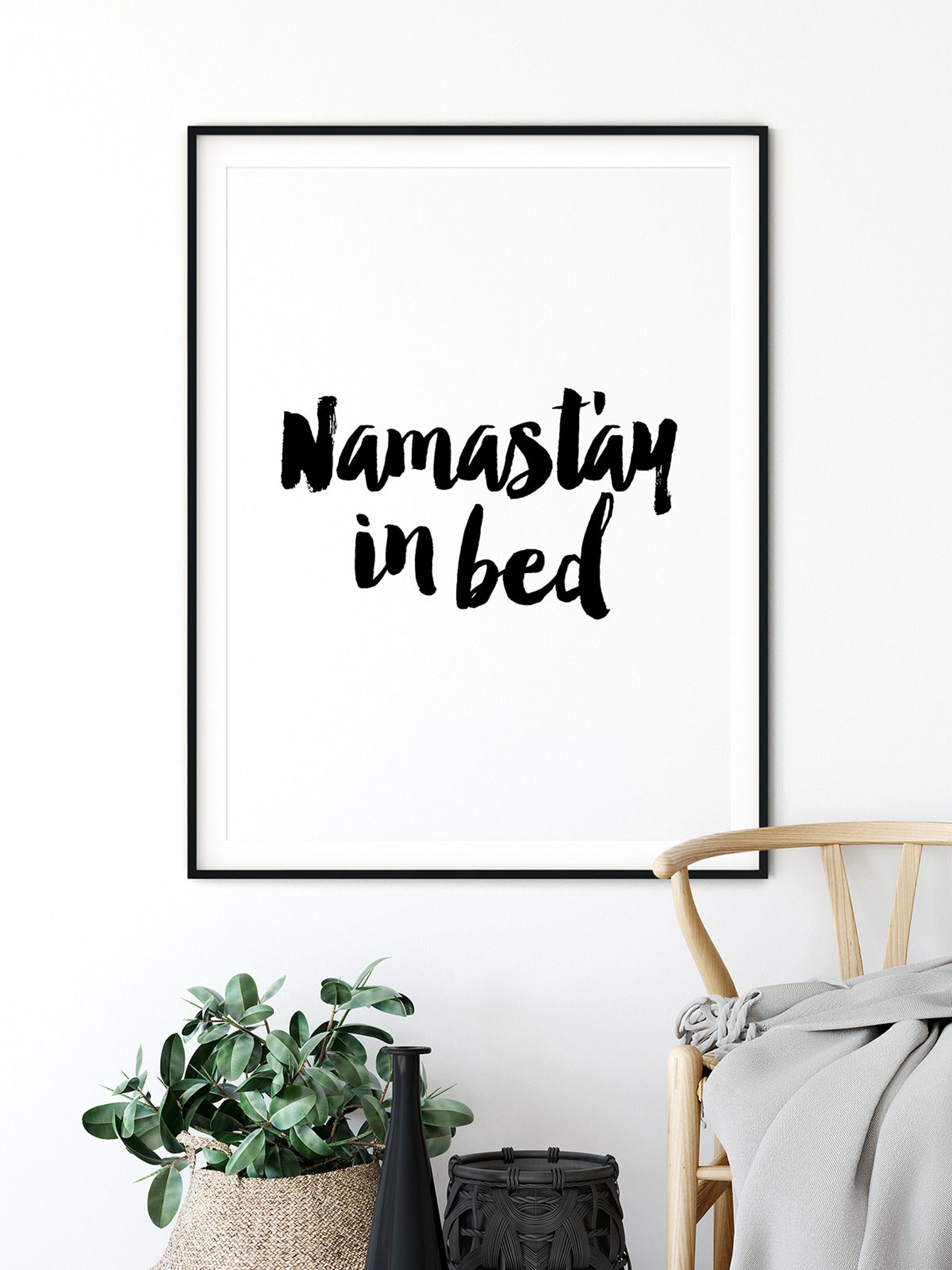 Namaste in Bed Digital Download Printable Wall Art - Etsy
