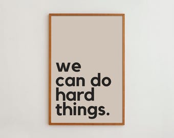 Black And White Art, Minimalist Typography Motivational Quote Print | Archival Matte Paper, Oak Frame Option