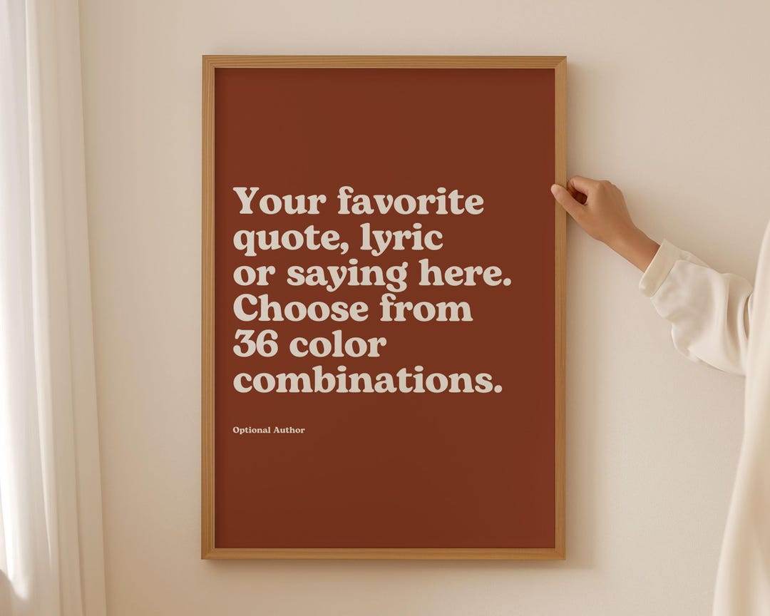 Custom Quote Art Print | Customizable Lyric or Phrase Wall Art With ...
