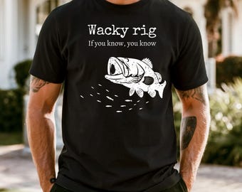 Wacky Rig Bass Fishing Comfort Colors Tee, Angler Gift