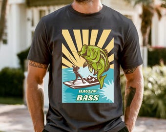 Camiseta Haulin Bass Comfort Colors, divertida camiseta de pesca