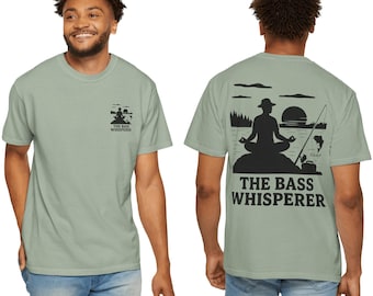 Bass Whisperer T-Shirt, Comfort Colors Fishing Tee, Angler Gift