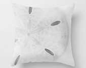 Pillow Cover. Sand Dollar Photo Pillow, Beach Cottage Decor, Coastal Decor