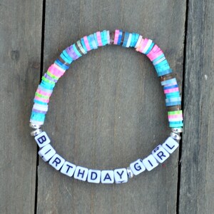 Pastel Marble Custom Word / Name Beaded Bracelet