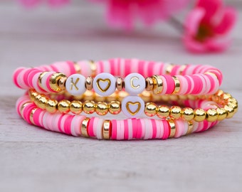 Pink Heart Collection 3 Bracelet Set