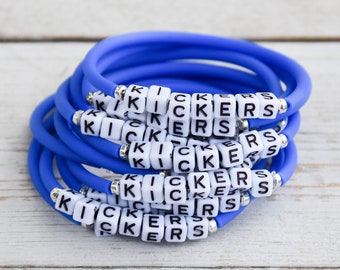 Personalized Team / Club / School Rubber Tube Bracelets