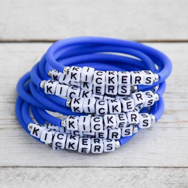 Personalized Team / Club / School Rubber Tube Bracelets