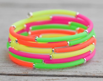 Neon Tube Wrap Bracelet