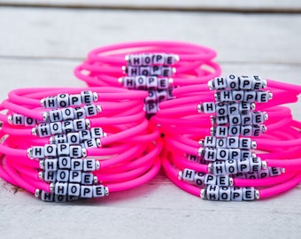 Personalized Team / Club / School Rubber Tube Bracelets