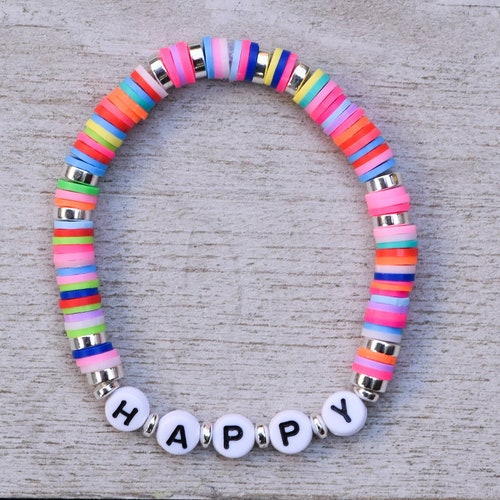 Name / Word Custom Sparkle Party Bangle Bracelet - Etsy