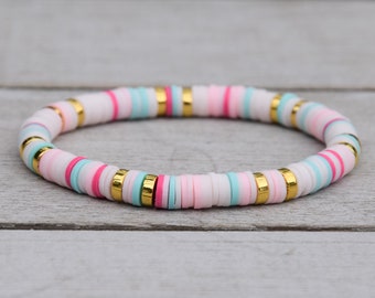 Sweet Tart Collection Beaded Disc Stretch Bracelet