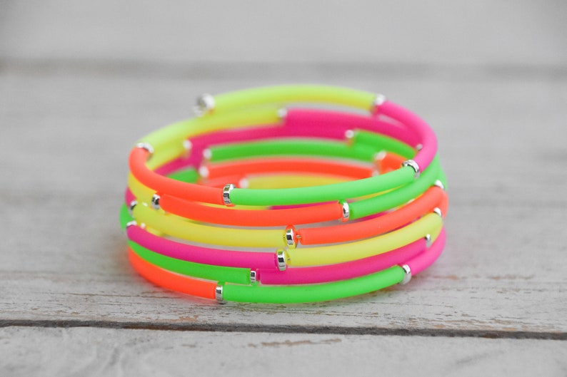 Neon Tube Wrap Bracelet image 1