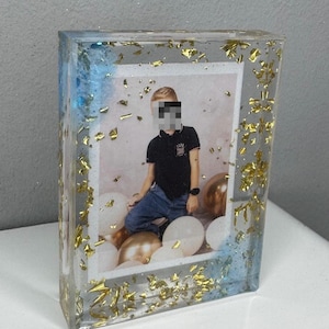 Erinnerungsbild Epoxidharz | personalisiertes Andenken | eingegossenes Bild | Haustier | liebevolle Erinnerung | Resinbild | Lieblingsmensch