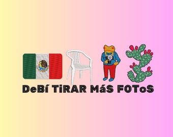 Debi Tirar Mas Fotos Embroidery Design, Digital Machine Embroidery Files By Royal Stitches Hub, DST, PES