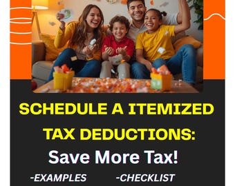 How to Save Money with Schedule A Itemized Tax Deductions (Digital Download)