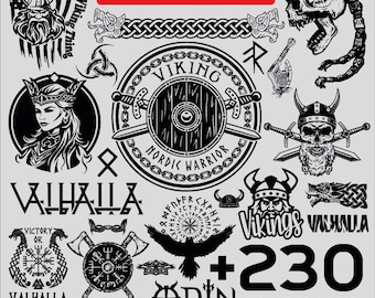Viking SVG PNG Bundle | Norse Mythology & Warrior Clipart for Cricut