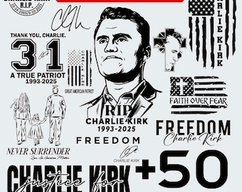 Charlie Kirk SVG Bundle | Conservative Political Clipart (Digital Download)