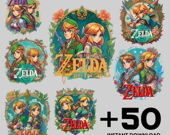 Fantasy Hero PNG Clipart Bundle, 50 Fantasy Game Art Files | Digital Download