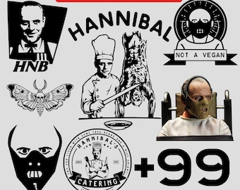 Hannibal Lecter SVG-paket | Mörka, kusliga designer för Cricut- och sublimeringsprojekt