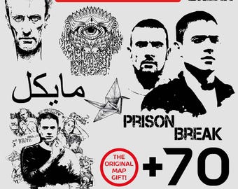 Prison Escape SVG PNG Bundle | Inmate, Tattoo & Jail Breakout Designs for Cricut