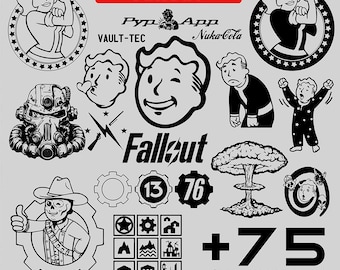 Post-Apocalyptic Vault SVG Bundle, Wasteland Survivor Clipart Pack for Cricut Sublimation Digital Download