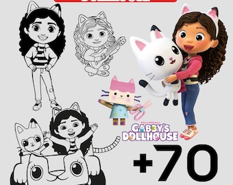 Gabby's Dollhouse SVG | Kawaii Clipart Bundle (Digital Download)