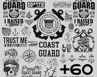 Coast Guard SVG Pack, Maritime Graphics, Patriotic Clipart