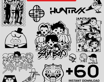 Kpop Fantasy SVG Set | 60 Demon Hunter Inspired Designs for Sublimation & Crafts